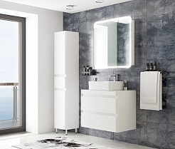 Corozo Столешница Алабама 80 М стекло белая – фотография-3